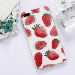 Skal med superfina jordgubbar för iPhone 7/8 plus