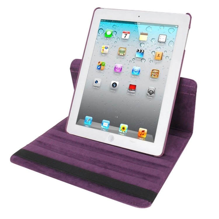 Roterbart läderfodral till Apple iPad 2/3/4