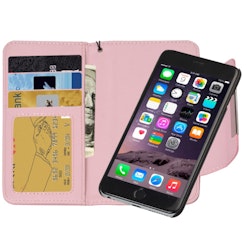 Plånbok med magnetskal för iPhone 6 och 6s