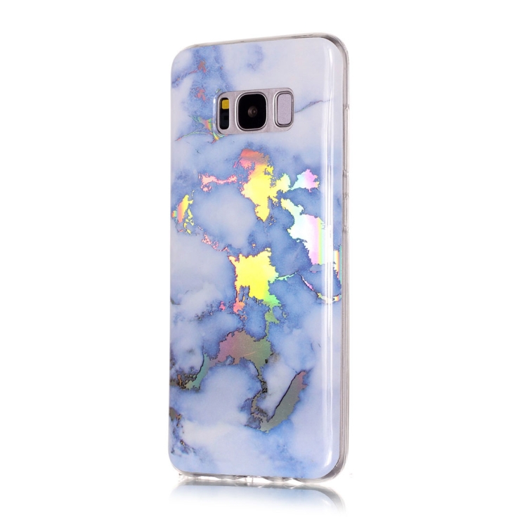 Ljusblått Marmorskal för Samsung galaxy S8