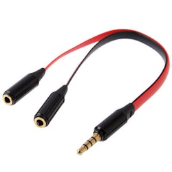 Splitter kabel till hörlurar 20cm