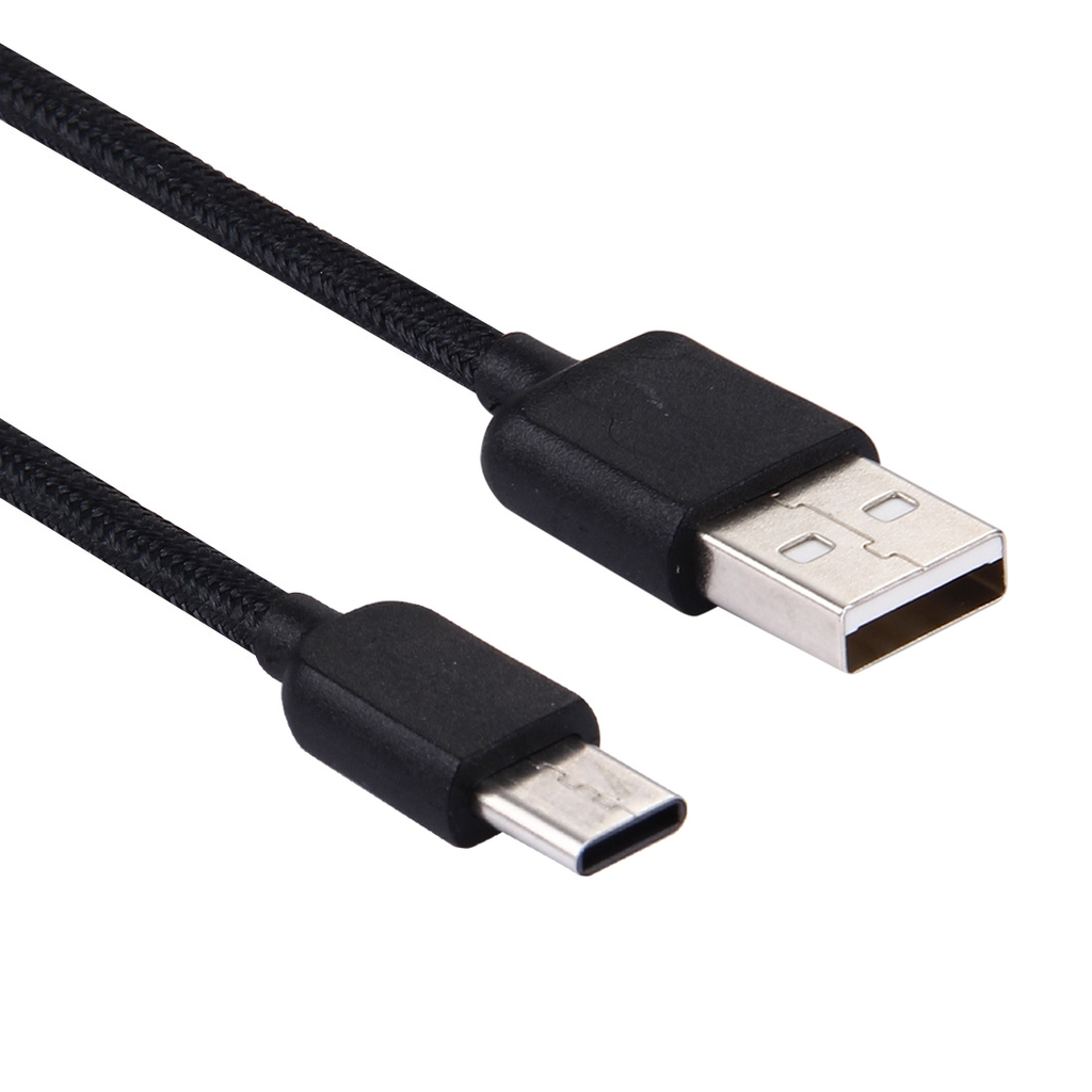 1m Nylonklädd Typ-C till USB 2.0 Data / Laddning