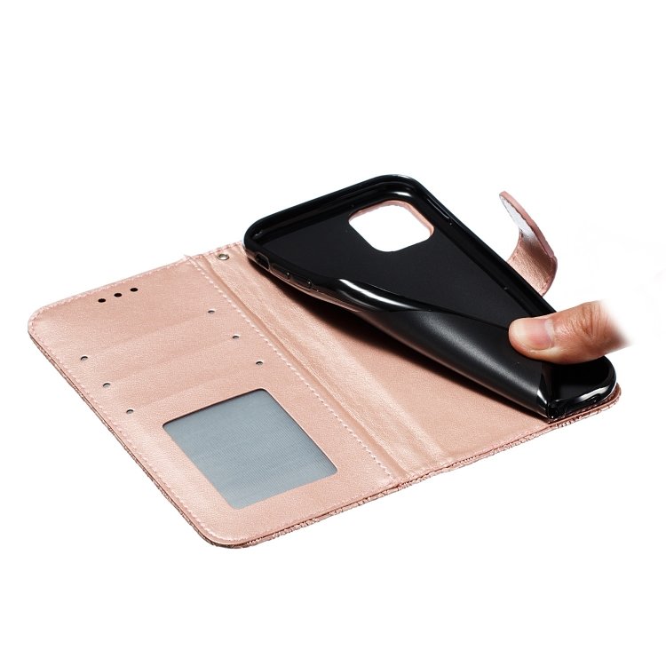 Mönstrad rosa plånbok för iPhone 11