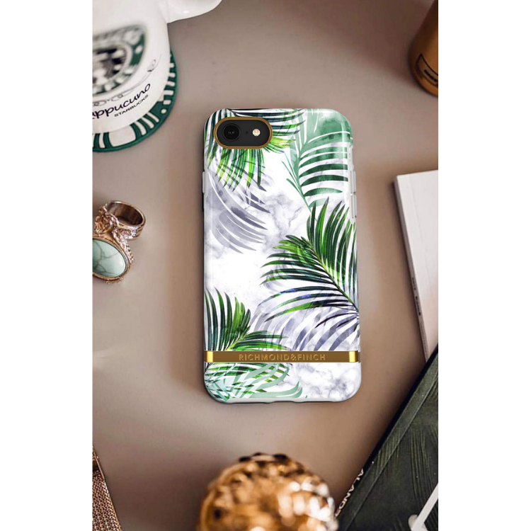 Richmond & Finch- White marble tropics - iPhone 7/8/SE 2020
