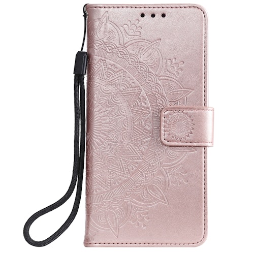 Mönstrad rosa plånbok för iPhone 14