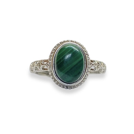 Malakit Ring (ställbar)