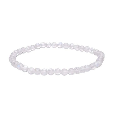 Månsten Vit 4mm pärlor Armband