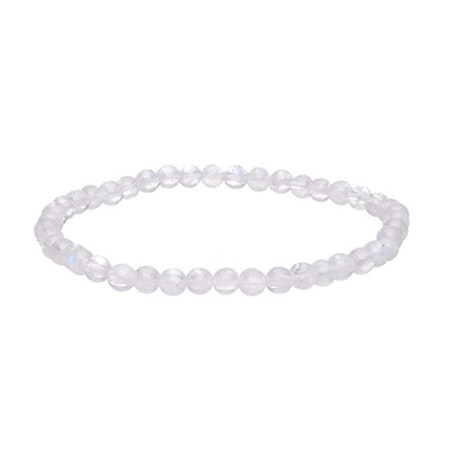 Månsten Vit 4mm pärlor Armband
