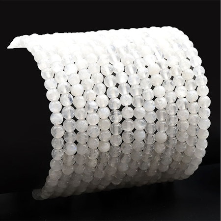 Månsten Vit 4mm pärlor Armband