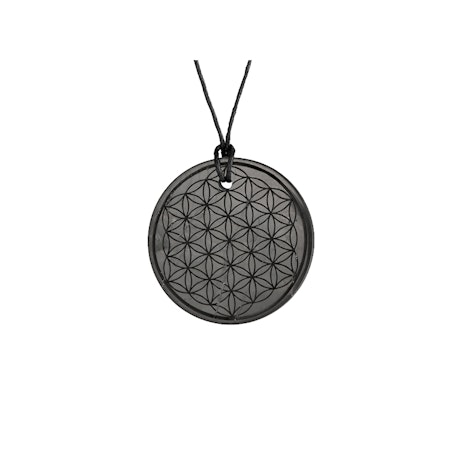 Shungit Amulett Flower of Life 3cm