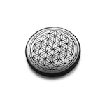 Shungit Strålningsskydd för mobil rund med Flower of Life 3cm