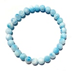 Larimar 6mm pärlor Armband