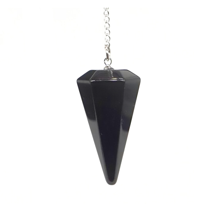 Obsidian Svart Pendel 4cm
