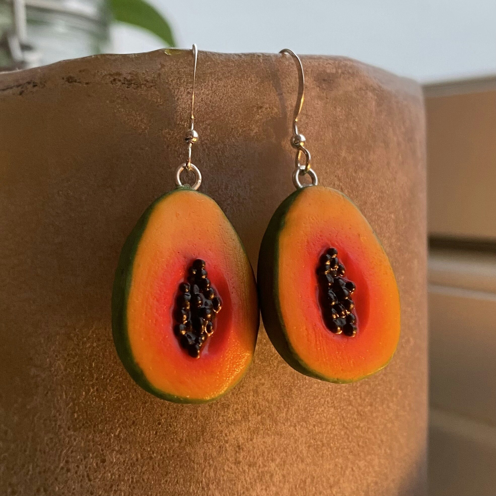 Papaya örhängen