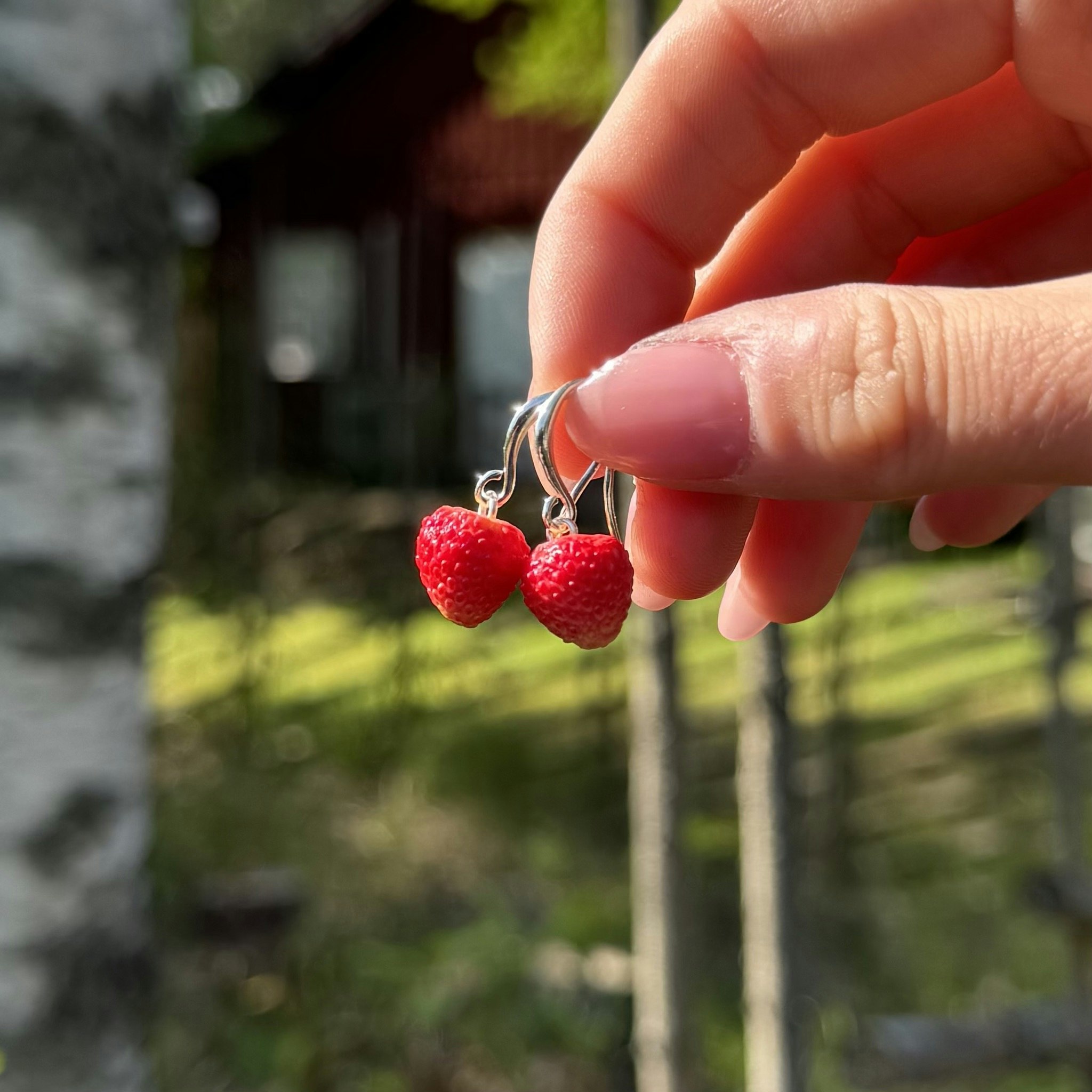 Smultron örhängen