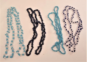 Halsband i olika blå färger, 4 olika att välja på, x1