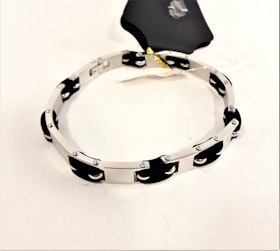 Armband med rostfritt stål och  gummi