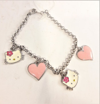 Armband med Hello Kitty-motiv, 4 berlocker