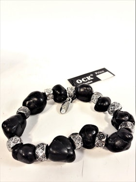 Armband i svart och silver