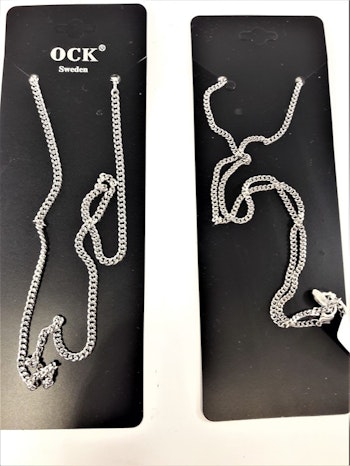 Halsband med 2 Länkar Silverfärg
