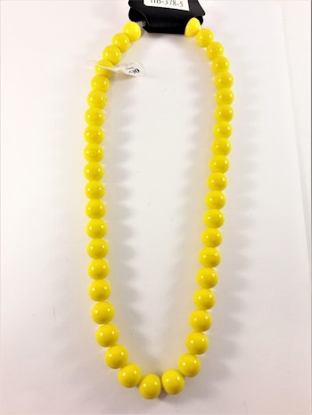 Halsband med kulor i gult