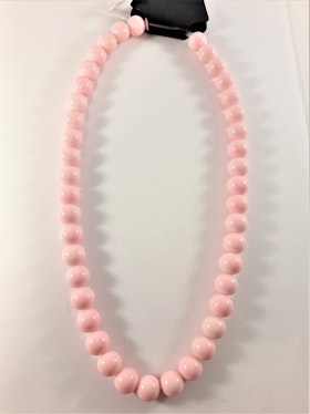 Halsband med kulor i rosa