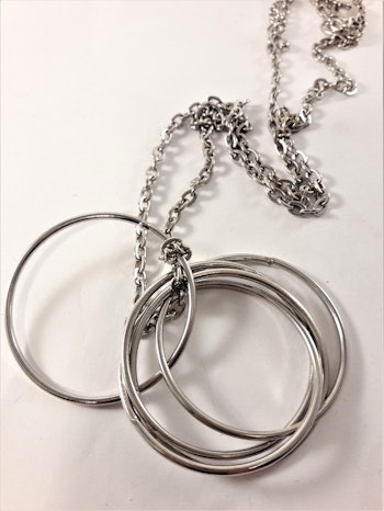 Halsband med Hjärta och Små Stenar Röd