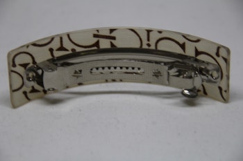 Hårklämma, beige/brun