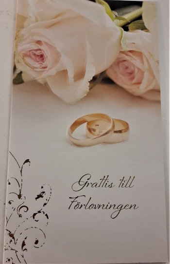 Kort, "Grattis till förlovningen"
