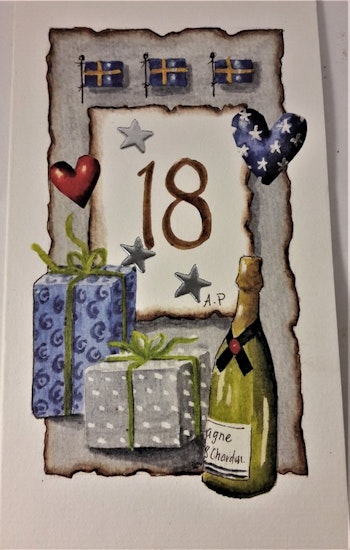Grattiskort "18 år"