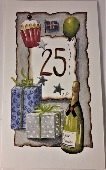 Grattiskort "25 år"