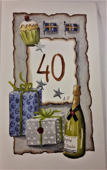Grattiskort "40 år"