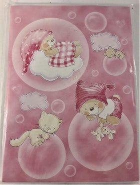 Grattiskort, med skratt-ljud, rosa