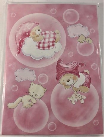 Grattiskort, med skratt-ljud, rosa