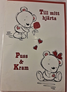 Kort "Till mitt hjärta, Puss & Kram!"