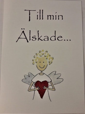Kort/vykort "Till min älskade"