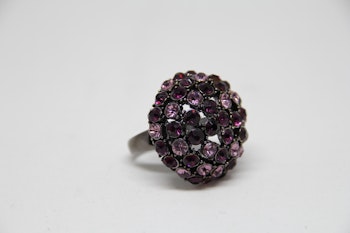 Ring rosa, glittrig