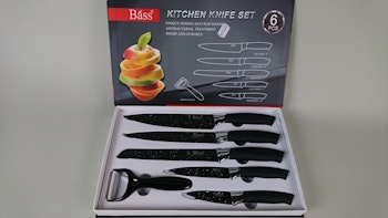 Knivset i rostfritt stål med 6 delar, Bass