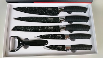 Knivset i rostfritt stål med 6 delar, Bass