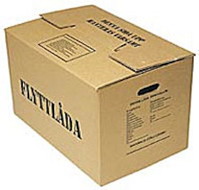 Flyttkartonger dubbelwell, beg i bra skick
