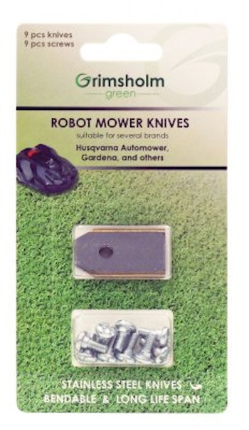 Robotgräsklipparknivar 9 delar, Huskvarna, Automower, Clipper mfl