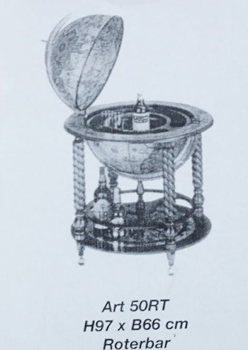 Zoffoli jordglobsbar, roterbar glob, diameter 66 cm