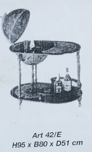 Zoffoli jordglobsbar med bord, diameter 51 cm