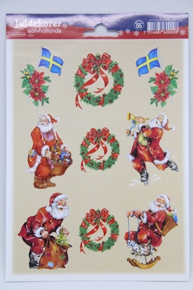 Stickers med tomtar, självhäftande