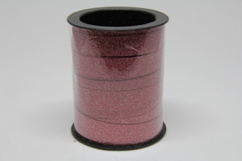 Glitterband, Victoriadesign, rött 10 mm x 10 meter