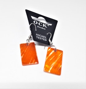 Örhänge av snäckskal, orange