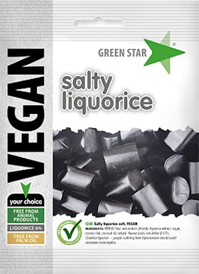 Green Star Salty liquorice vegan glutenfri 80 g