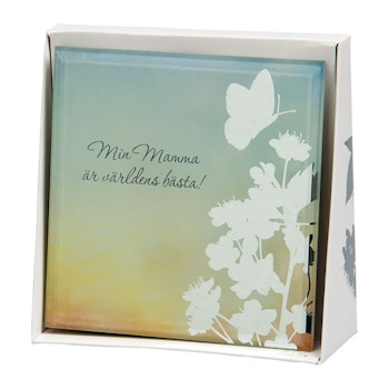 Spegeltavla, Silver Silhouette - Min Mamma är världens bästa!