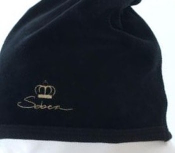 Mössa Sobea, velour, svart, strl 38/42