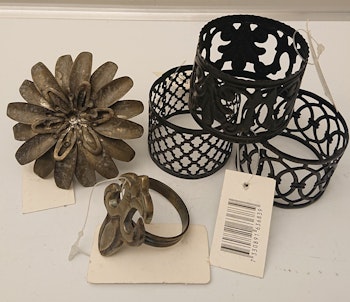 Servettringar, chique antique, 5 varianter